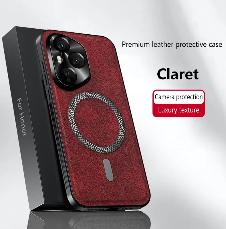 Magnetic Case for Honor 400 Pro 400 Global Version Cover Leather Soft Shockproof Mag-safe Metal Camera Protector Shell Fundas