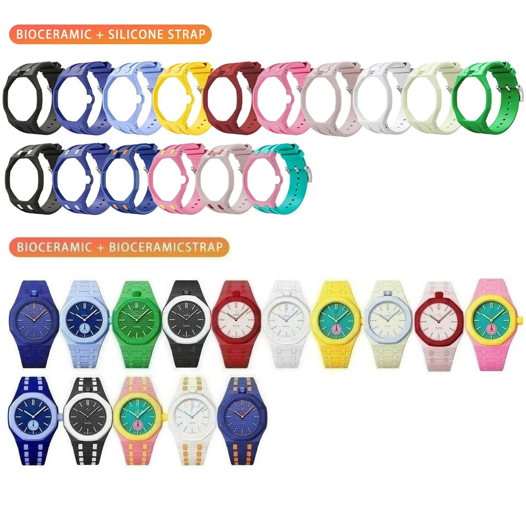 Ceramic Modification Kit For Swatch x AP Royal POP Biomaterials Watch Case Silicone Strap Pocket Changer To Wristwatch