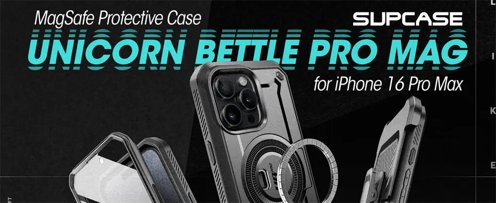 SUPCASE For iPhone 16 Pro Max Case 6.9“ 2024 UB Pro Mag Full Body Rugged Case with Built-in Screen Protector Kickstand Belt-Clip
