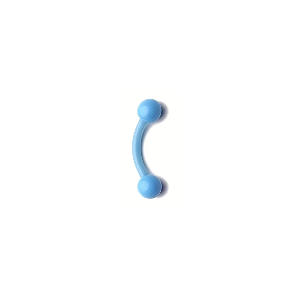 16G Bioflex Acrylic Curved Barbell Horseshoe Lip Eyebrow Rings Piercing Retainer Plastic Flexible Nose Septum Belly Piercing