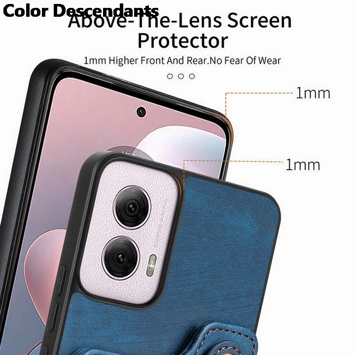 For Nothing CMF Phone 1 2024 Anti-theft brush Leather Card Case For Nothing CMF Phone1 Ring Back Cover CMF Phone 1 Funda