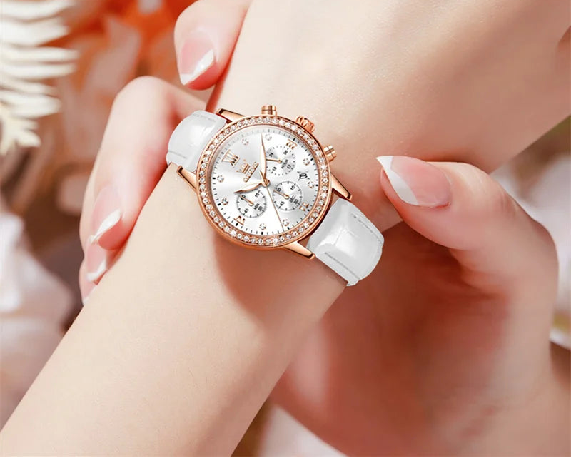 MIG & MIK STYLE™ Women's Rose Gold Diamond Quartz Watch