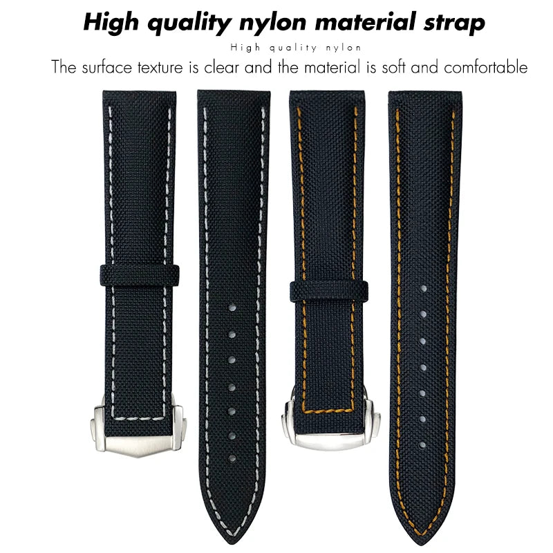 19mm 20mm  21mm 22mm Nylon Watchband For Omega Planet Ocean Seamaster 300 Speedmaster Fabric Leather SEIKO Canvas Watch Strap