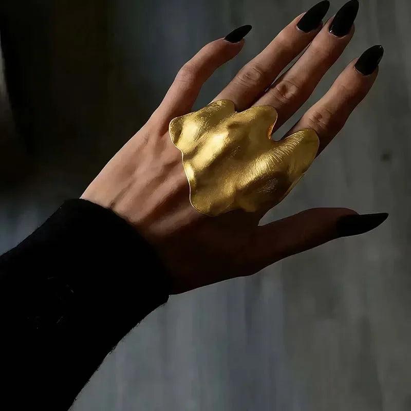 Hiphop Punk Irregular Pleated Knuckle Rings for Women Men Minimalist Exquisite Joint Finger Rings Y2K Gothic Jewelry Gift