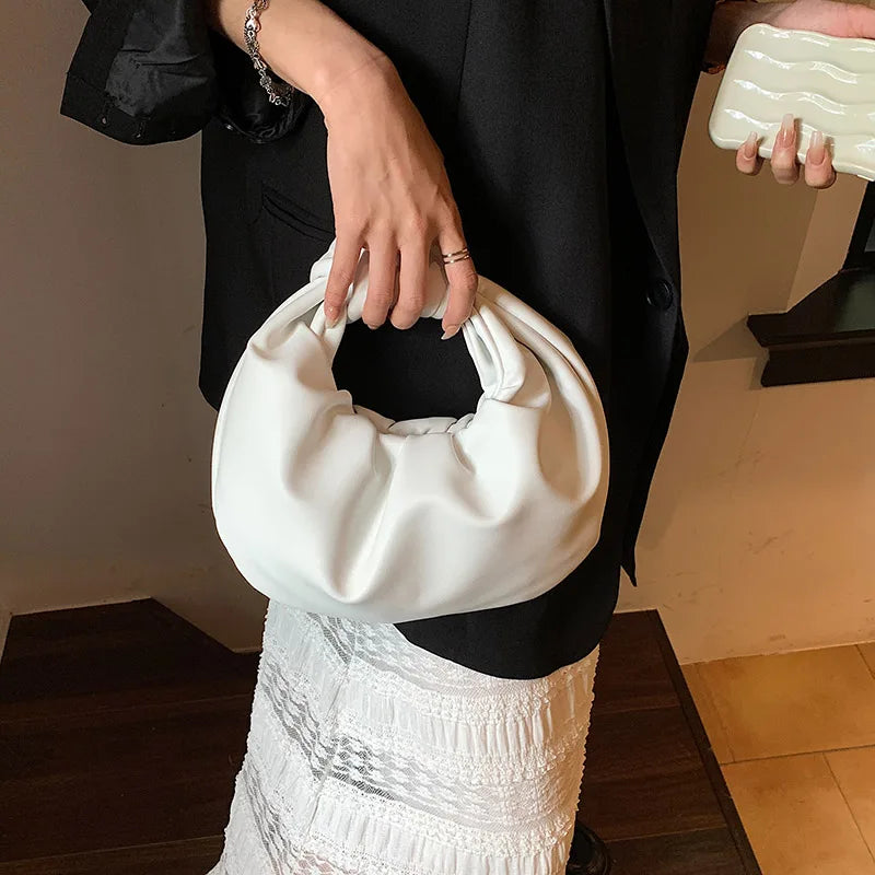 Elegant PU Leather Mini Handbag – Soft Luxury Clutch & Small Tote for Women