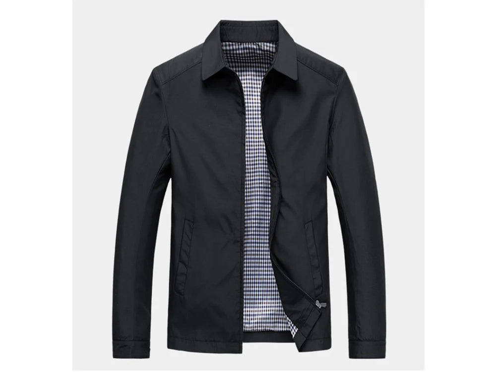 Spring Men's Lightweight Jackets Fashion Lapel Business Jackets for Men Outdoor Windbreaker Golf wear Bomber Coats Men Clothing