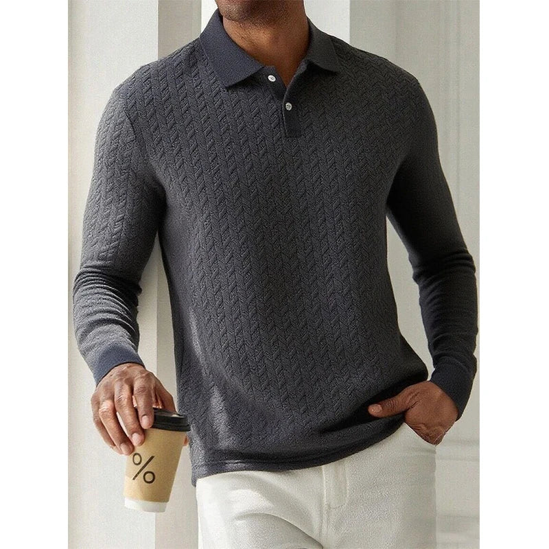 MIG & MIK STYLE™ Executive Long Sleeve Polo Shirt