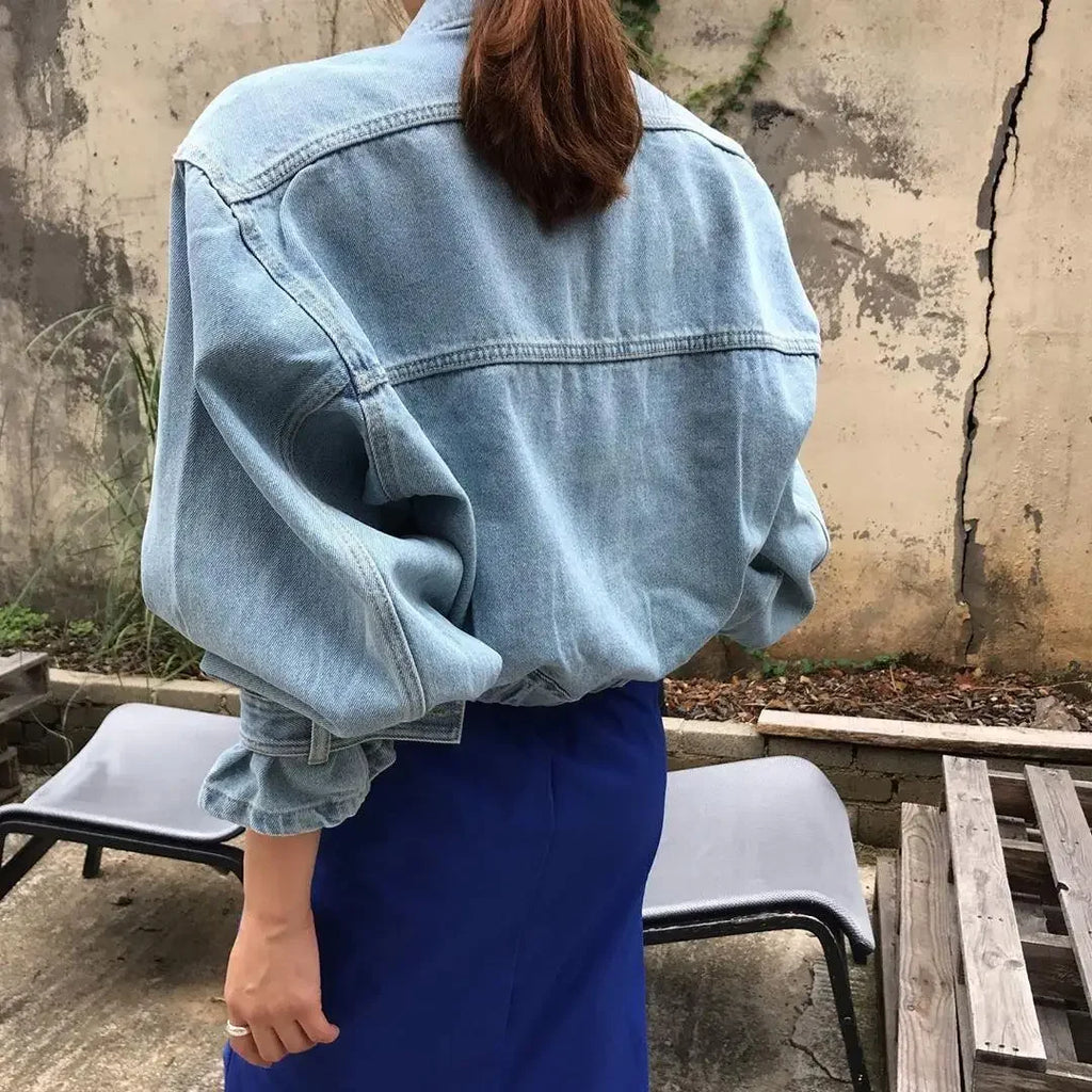 MIG & MIK STYLE™ Women's Cropped Streetwear Denim Jacket