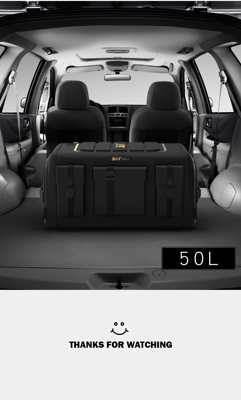 Car Trunk Organizer Box Large Capacity Auto Multiuse Tools Storage Bag Oxford Cloth Folding for Emergency Storage Box