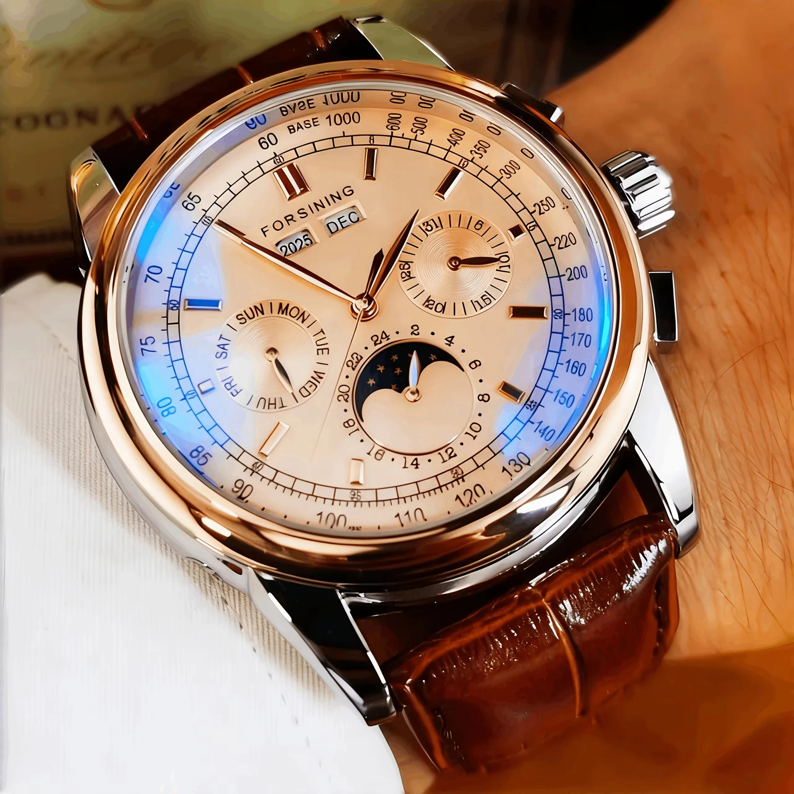 MIG & MIK STYLE™ Retro Moon Phase Automatic Watch