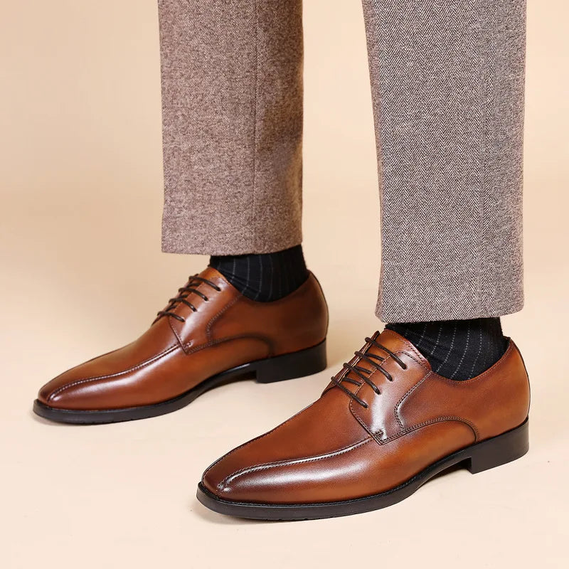 High Quality Handmade Oxford Dress Shoes Men PU Leather Suit Shoes Footwear Wedding Formal Italian Shoes Hot 2026 New
