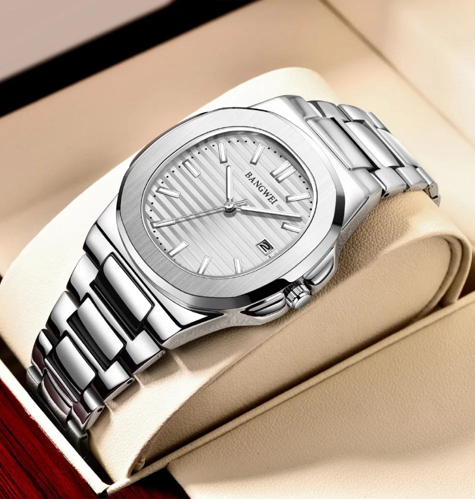 2026 New LIGE Luxury Watch Men Business Waterproof Male Clock Luminous Date Stainless Steel Square Quartz Men Watch Reloj Hombre