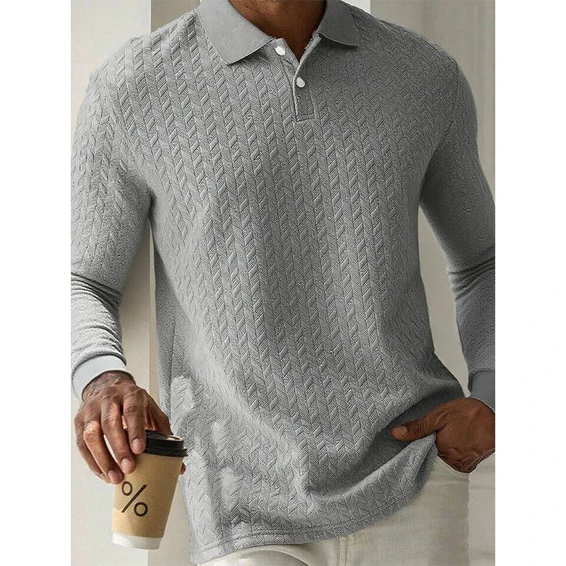 MIG & MIK STYLE™ Executive Long Sleeve Polo Shirt