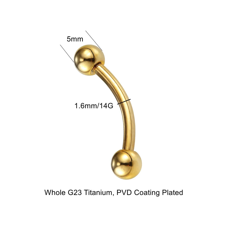 Gold Titanium Piercing Jewelry Set — MIG & MIK STYLE™