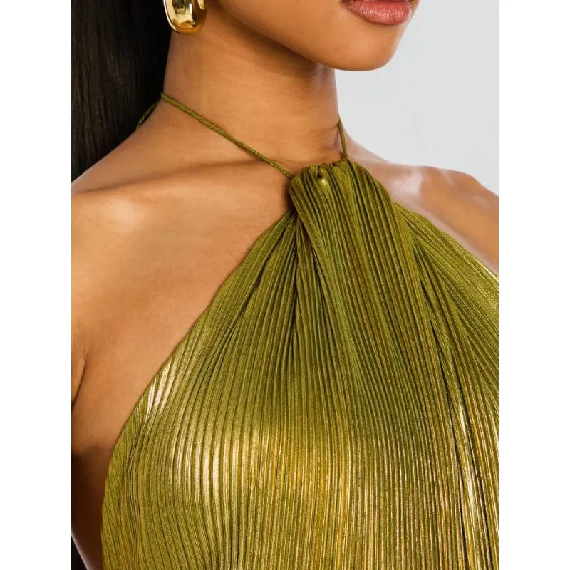 Luxury Off-Shoulder Halter Corset Gown