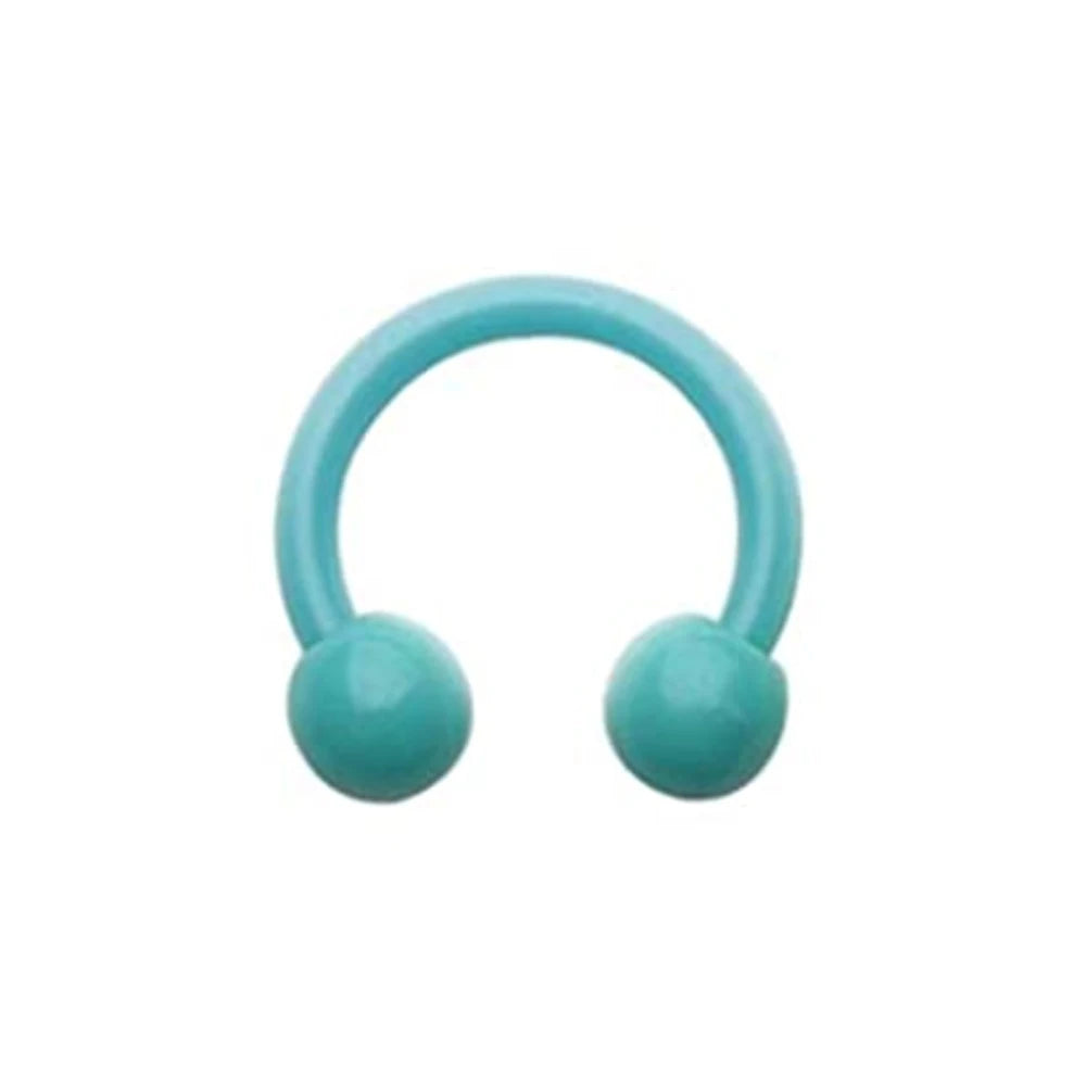 16G Bioflex Acrylic Curved Barbell Horseshoe Lip Eyebrow Rings Piercing Retainer Plastic Flexible Nose Septum Belly Piercing