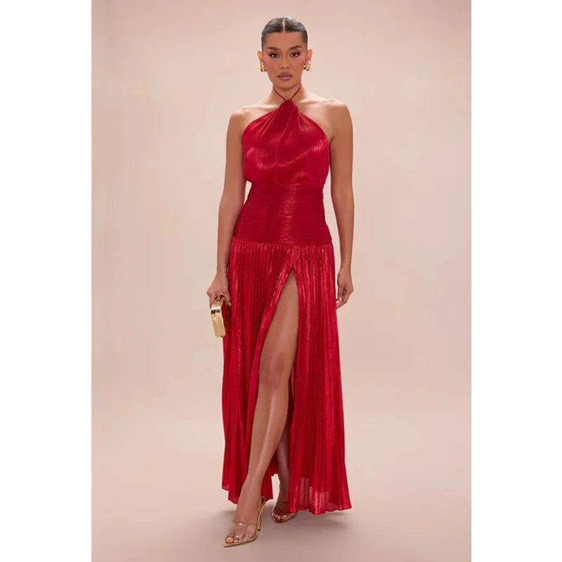 Luxury Off-Shoulder Halter Corset Gown
