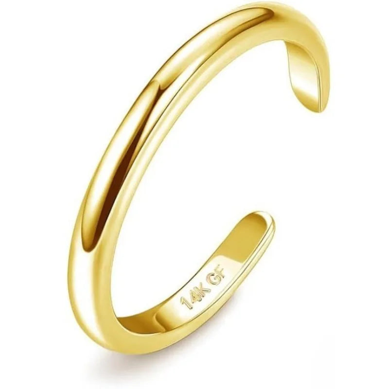 MIG & MIK STYLE™ 14K Gold-Plated Adjustable Opal Flower Toe Ring
