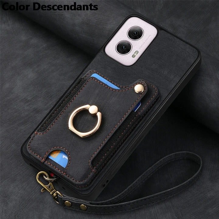For Nothing CMF Phone 1 2024 Anti-theft brush Leather Card Case For Nothing CMF Phone1 Ring Back Cover CMF Phone 1 Funda