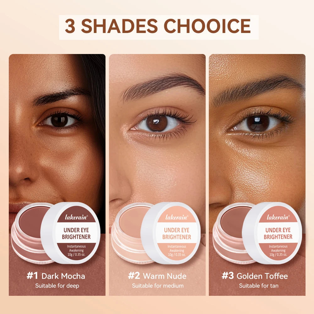 Lakerain Under Eye Brightener Concealer Cream Hydrating Brightener Concealing Highlighting Coverage Color Correction Cosmetics