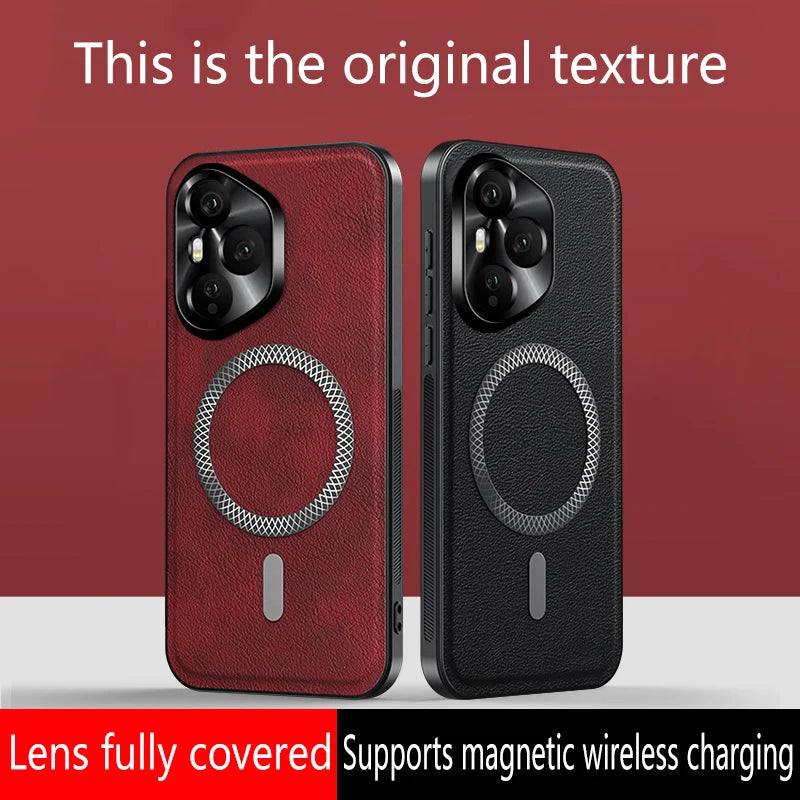 Magnetic Case for Honor 400 Pro 400 Global Version Cover Leather Soft Shockproof Mag-safe Metal Camera Protector Shell Fundas