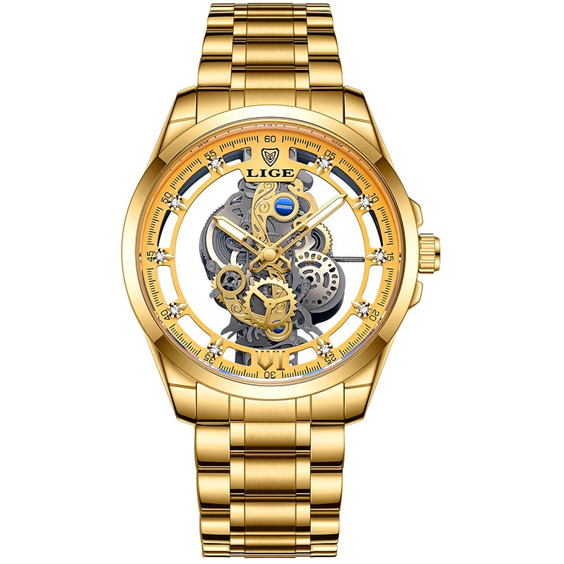 MIG & MIK STYLE™ Gold Skeleton Quartz Watch
