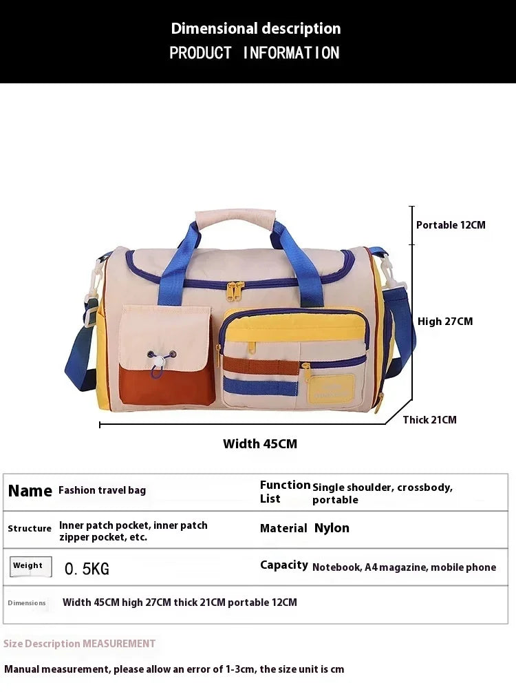 Travel Bag, Duffel Bag Cosmetics Bag, Professional Fitness Bag, Yoga Swimming Training Backpack, Satchel Shoulder Crossbody Tote