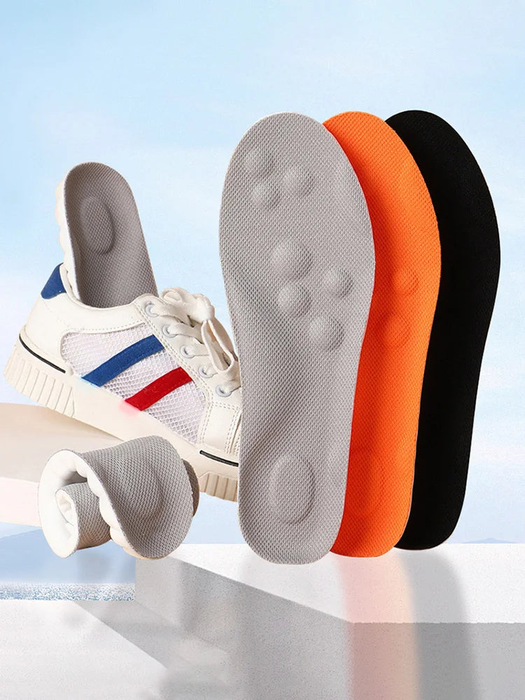 Latex Sport Insoles Soft High Elasticity Shoe Pads Orthotic Breathable Deodorant Shock Absorption Cushion Arch Support Insole
