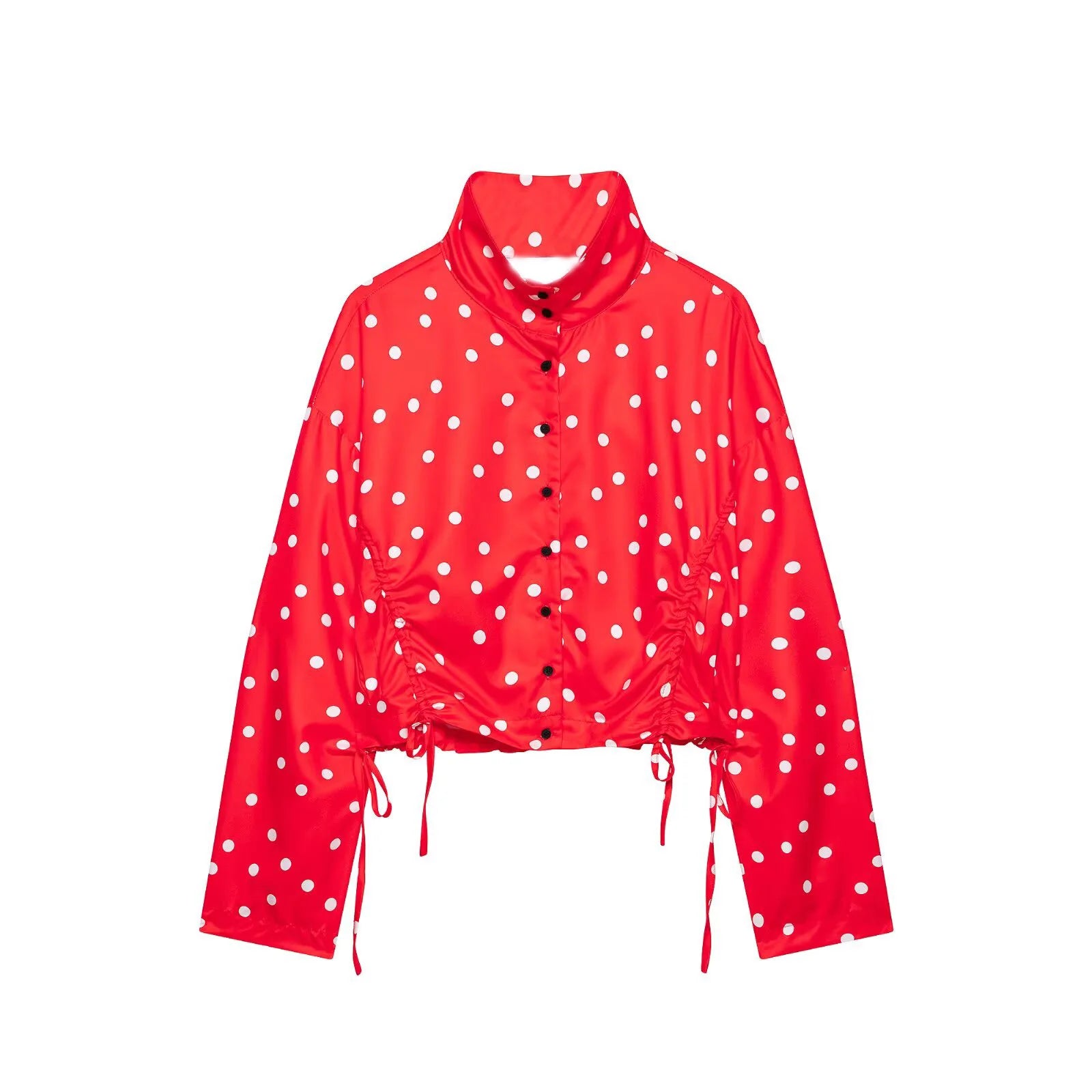 MIG & MIK STYLE™ Polka Dot Tie-Front Jacket