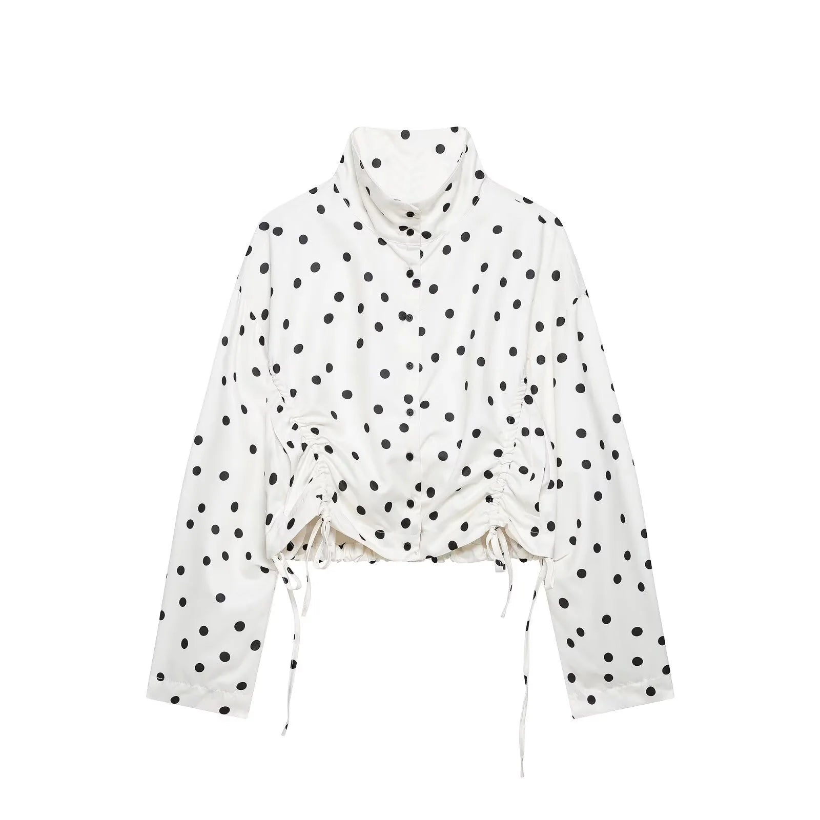 MIG & MIK STYLE™ Polka Dot Tie-Front Jacket