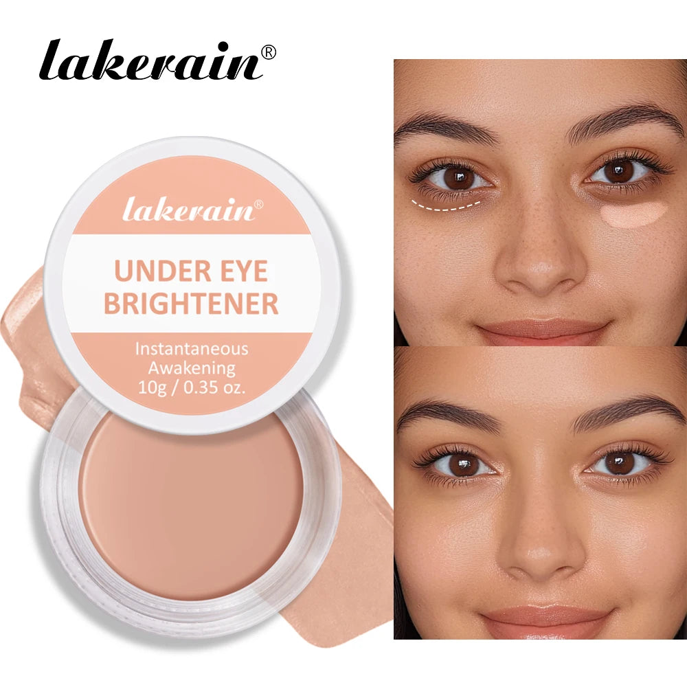 Lakerain Under Eye Brightener Concealer Cream Hydrating Brightener Concealing Highlighting Coverage Color Correction Cosmetics