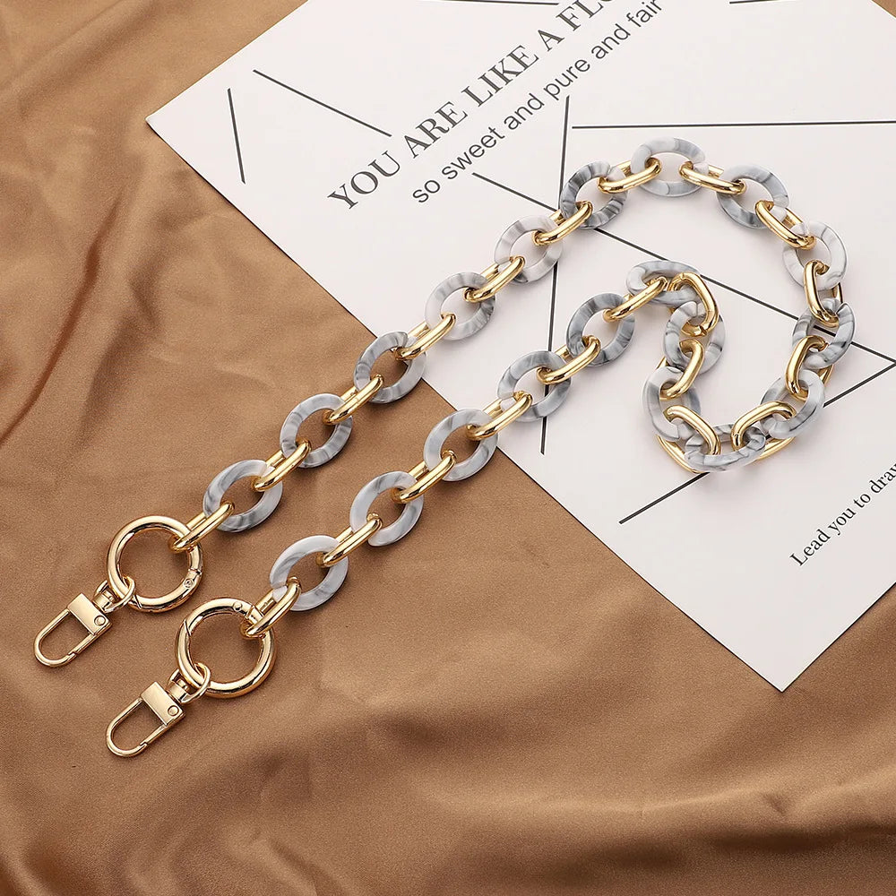 Luxury Acrylic Handbag Chain Strap – 40/60cm DIY Replacement Shoulder Bag Handle Accessory