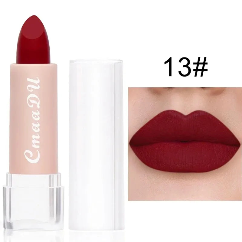 15 Color Lipstick Waterproof Long Lasting Matte Velvet Sexy Red Beauty Lip Gloss Nude Glitter Lip Gloss Rich Red Lip Tint Makeup