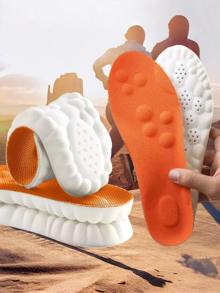 Latex Sport Insoles Soft High Elasticity Shoe Pads Orthotic Breathable Deodorant Shock Absorption Cushion Arch Support Insole