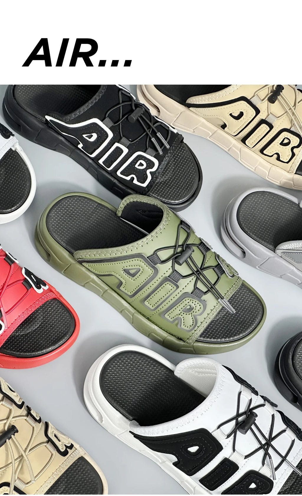 Slippers Men Air Cushion Design Slide Man Summer New PVC Soft Non-slip Men's Sports Slippers for Men Flip Flops Chanclas Hombre
