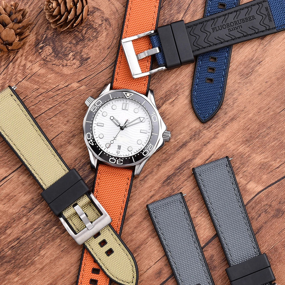 MIG & MIK STYLE™ Hybrid FKM Canvas Watch Strap