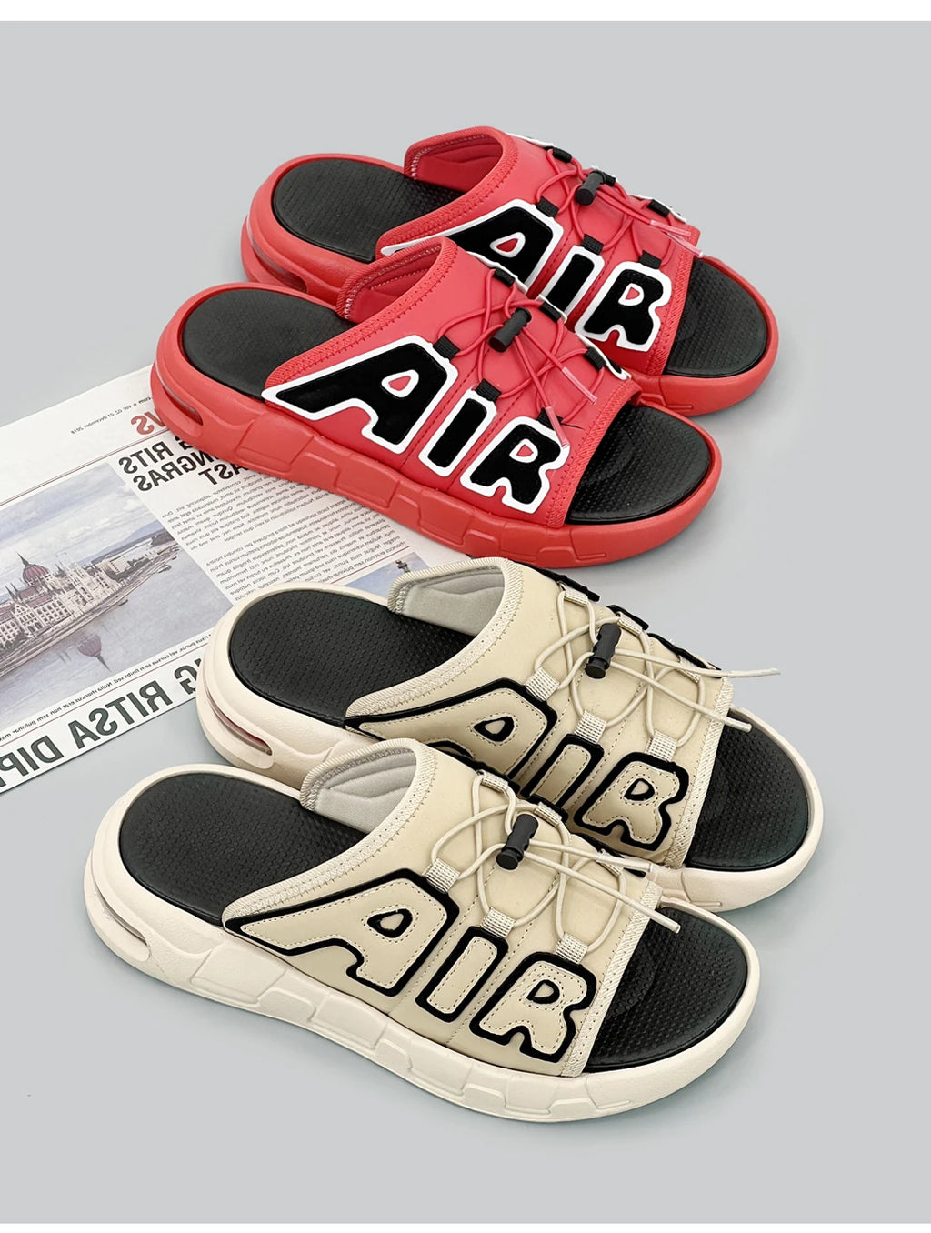 Slippers Men Air Cushion Design Slide Man Summer New PVC Soft Non-slip Men's Sports Slippers for Men Flip Flops Chanclas Hombre