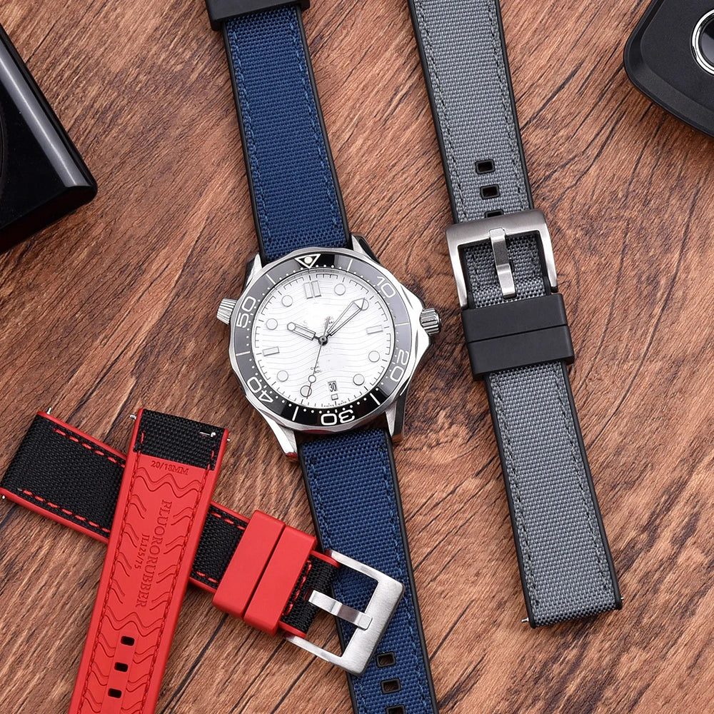 MIG & MIK STYLE™ Hybrid FKM Canvas Watch Strap