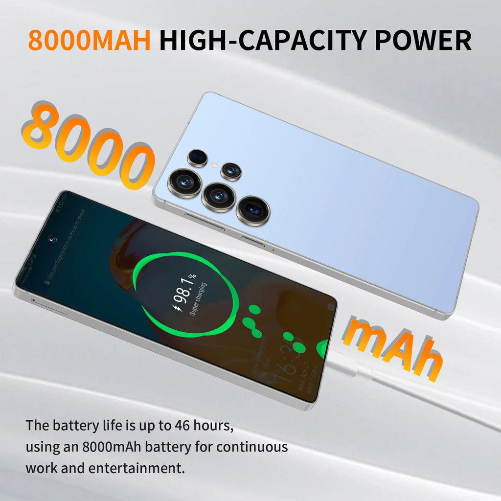 2026 Hot S25 Pro original intelligent 4G 5G dual card dual standby system global version 7.3 inch 8000mAh battery Arrival