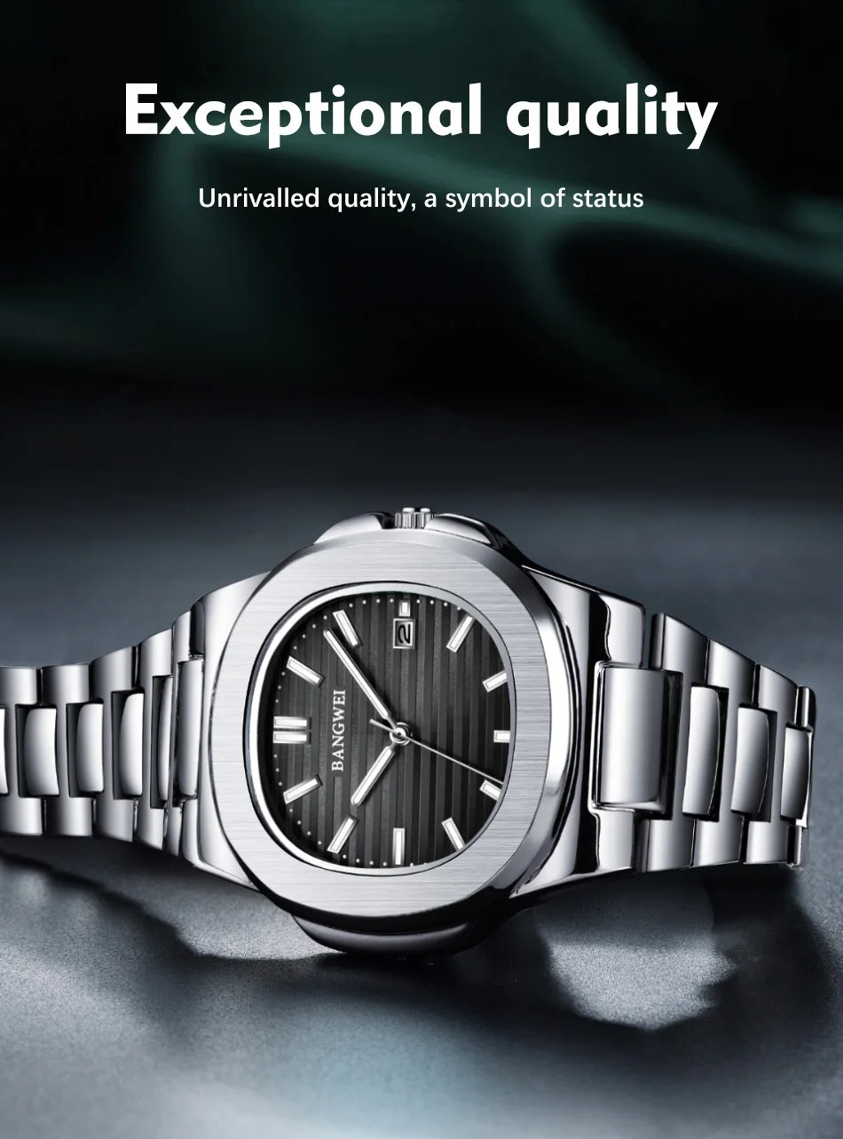 2026 New LIGE Luxury Watch Men Business Waterproof Male Clock Luminous Date Stainless Steel Square Quartz Men Watch Reloj Hombre