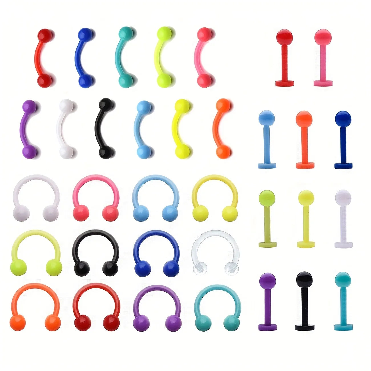 Flexible Bioflex Curved Barbell Piercing Set — MIG & MIK STYLE™