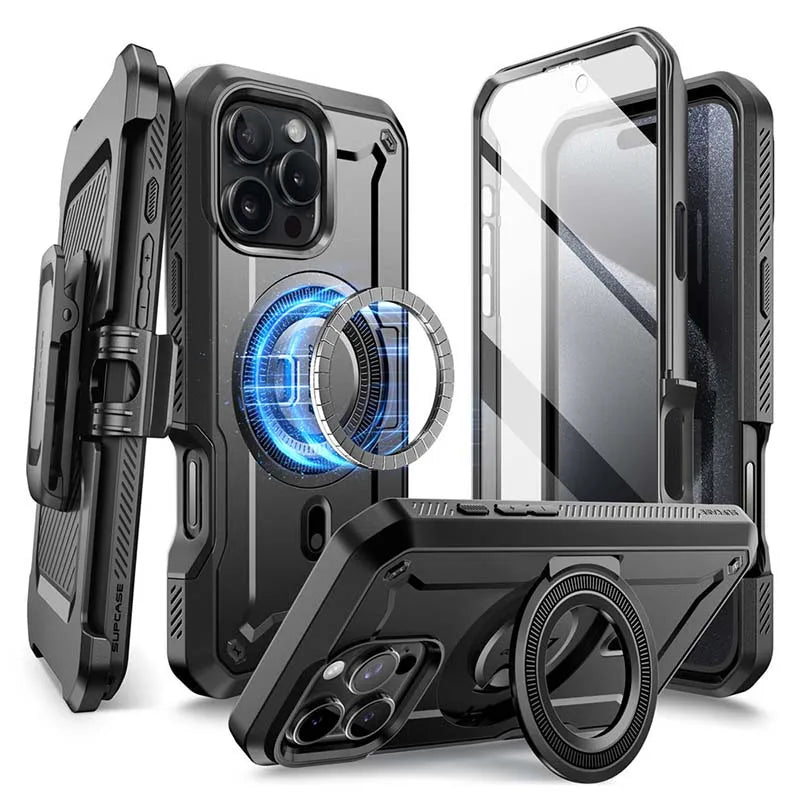 SUPCASE For iPhone 16 Pro Max Case 6.9“ 2024 UB Pro Mag Full Body Rugged Case with Built-in Screen Protector Kickstand Belt-Clip