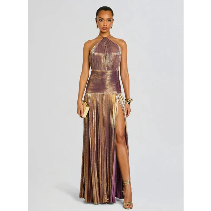 Luxury Off-Shoulder Halter Corset Gown