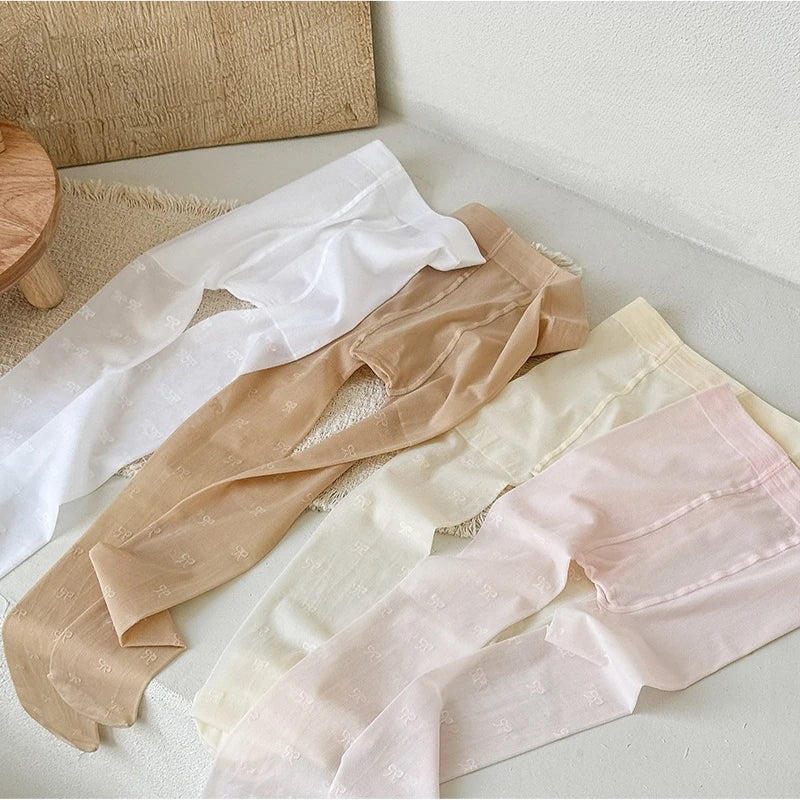 Spring Summer Thin Silk Pantyhose Girls Fashion Solid Color Series Ballet Tights Children Breathable Dance Leggings Stocking