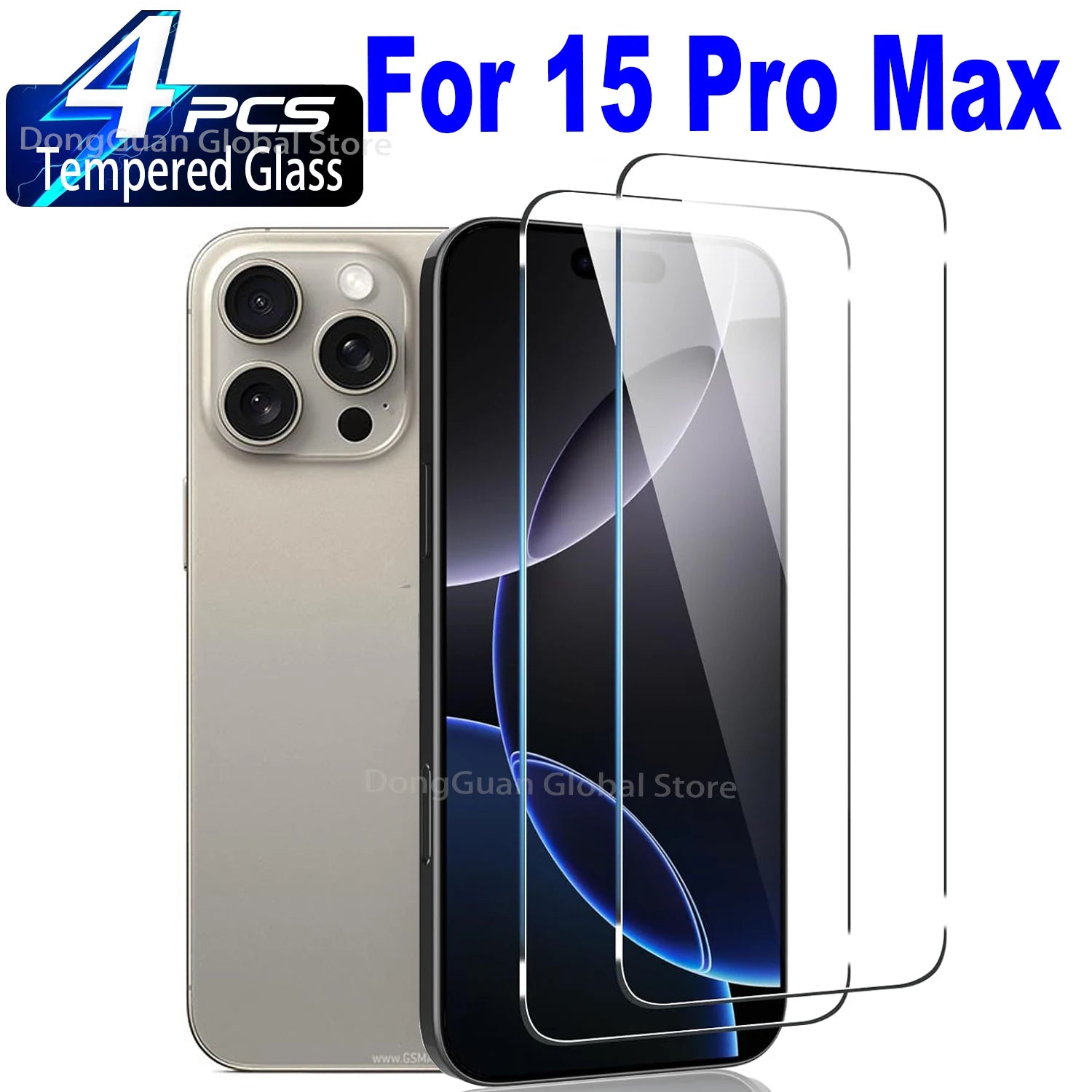 For iPhone 15 Pro Max Tempered Glass