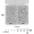 150pcs/box Silver Color Lobster Clasps And Open Rings Bracelets Necklaces Connector DIY Jewelry Making Accessories Supplies Kit