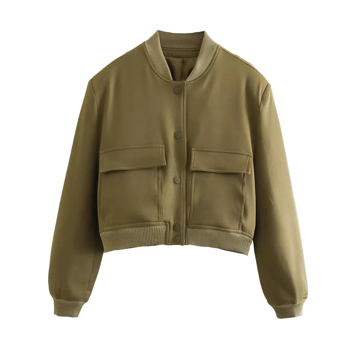 MIG & MIK STYLE™ Women's Classic V-Neck Bomber Jacket