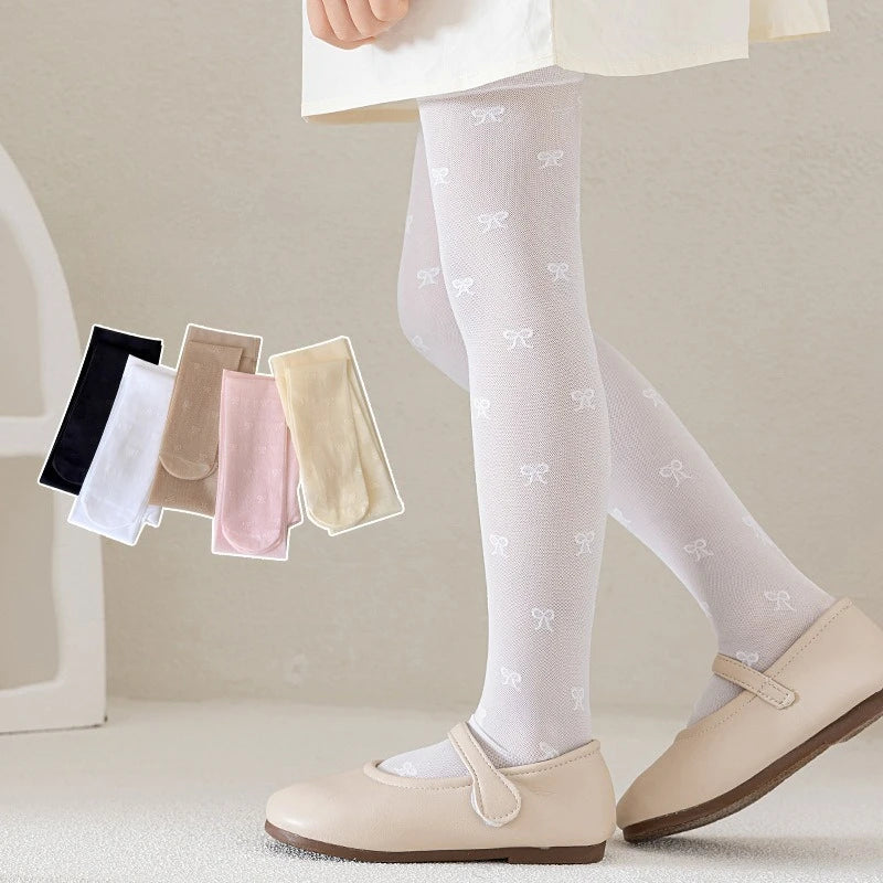 Spring Summer Thin Silk Pantyhose Girls Fashion Solid Color Series Ballet Tights Children Breathable Dance Leggings Stocking
