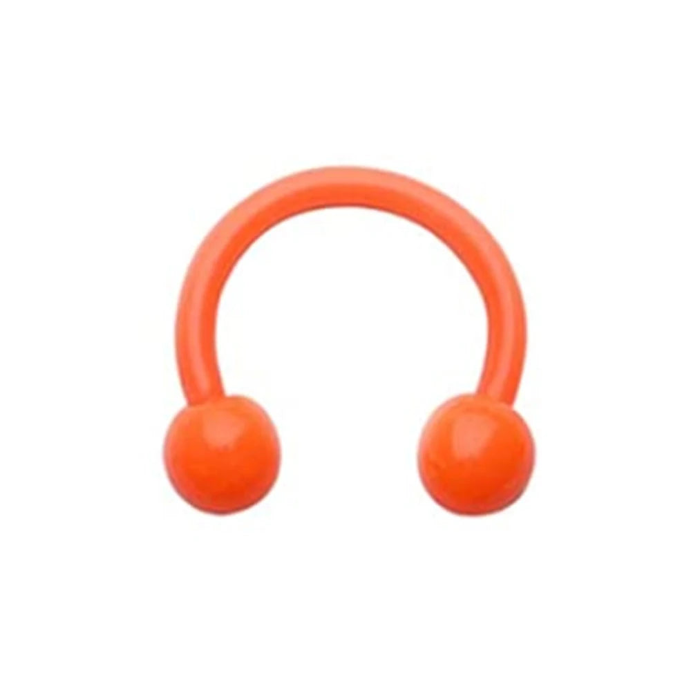 16G Bioflex Acrylic Curved Barbell Horseshoe Lip Eyebrow Rings Piercing Retainer Plastic Flexible Nose Septum Belly Piercing