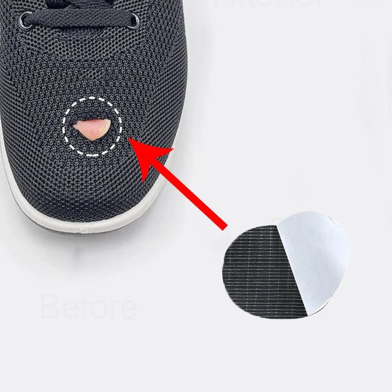 Front patch self-adhesive sneaker mesh patch heel sticker